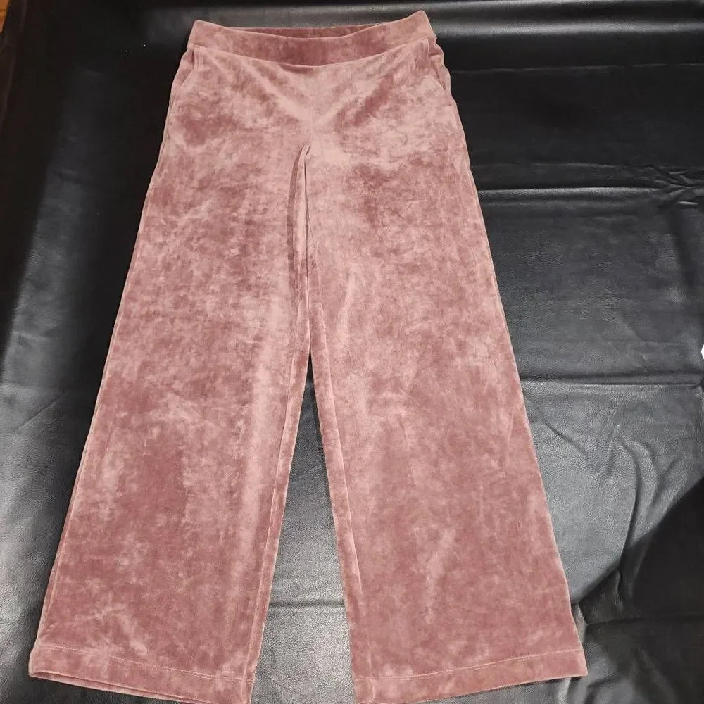 J Jill‎ Pure Jill Womens Brown Velour Track Pants Small